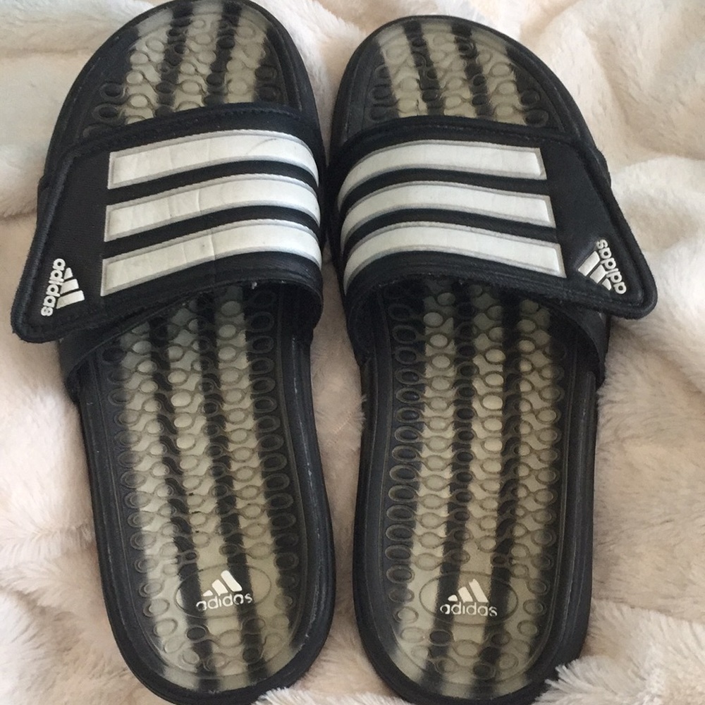 Adidas black slides